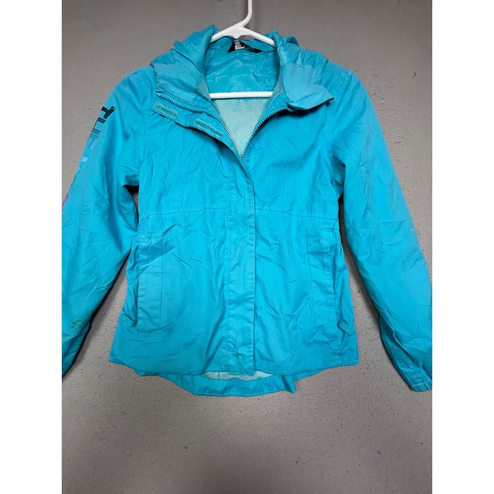 The North Face Windbreaker Jacket Polyester Blue M/10 Girls